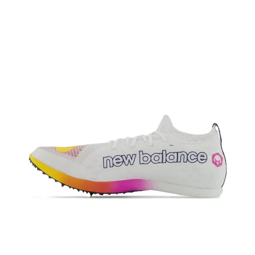 New Balance NB FuelCell MD X Low Топ Беговые кроссовки Унисекс Белый Оранжевый Розовый