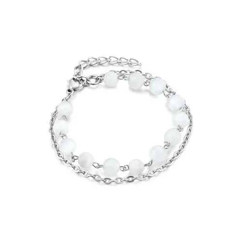 VIVIWELL Стекло Кошачий глаз Браслеты Серебряный Женские