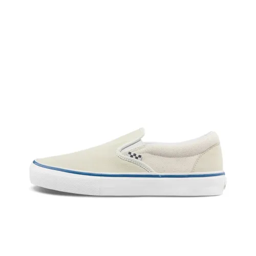 Vans Slip On Series Low Топ Скейтборд Кроссовки Унисекс Белый