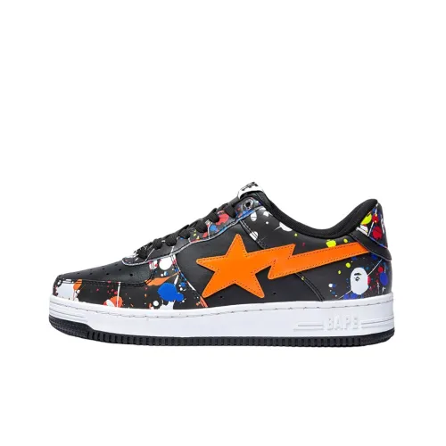 A BATHING APE STA Стильные Скейтборды Мужские Черный Оранжевый