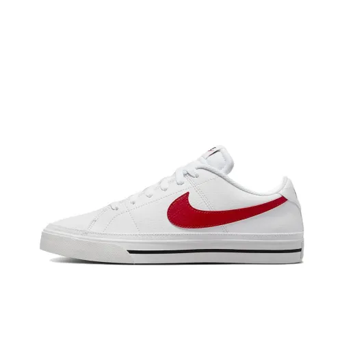 Nike Court Legacy Slip Resistant Abrasion Resistant Легкий Низкий Топ Скейтборд Кроссовки Мужские Белый Красный