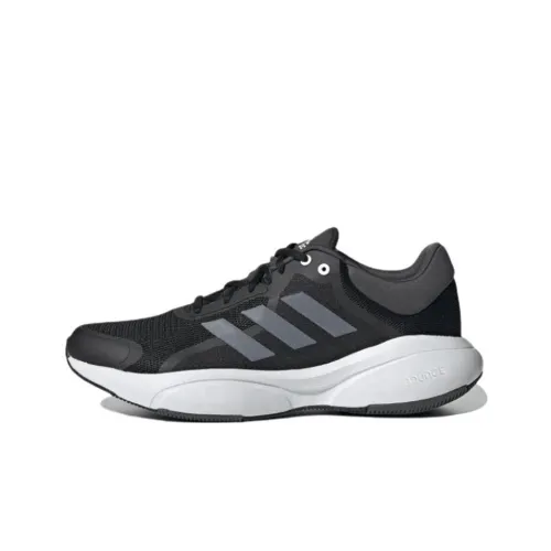 Adidas Response Амортизация Износостойкие Низкие Кроссовки для Бега Мужские Черные Серые