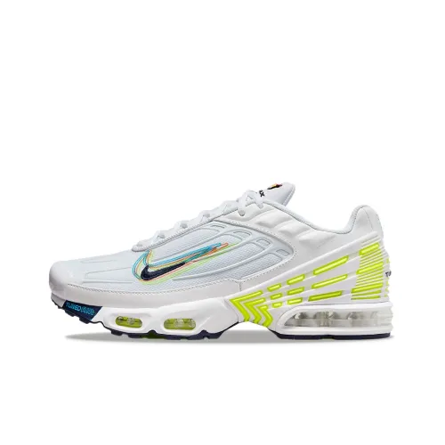 Nike Air Max Plus Low Топ Беговые кроссовки Мужские Белый Желтый