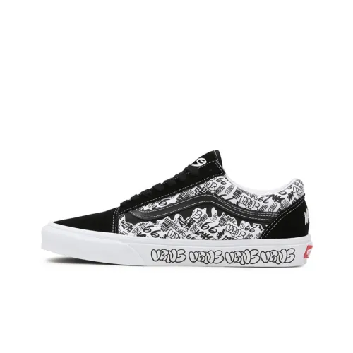 Vans Old Skool Collection Низкие Кроссовки для Скейтбординга Унисекс Черный Белый