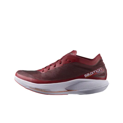 SALOMON Phantasm Slip-resistant Abrasion-resistant Low Top Casual Running Shoes Men's Burgundy SALOMON Phantasm Противоскользящий Устойчивый к истиранию Низкий Топ Повседневные Беговые Кроссовки Мужские Бордовый