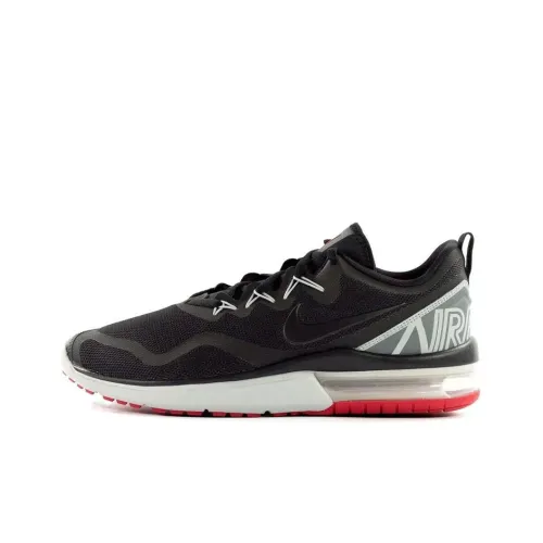 Nike Low Топ Air Cushion Беговые кроссовки Мужские Черные Серые