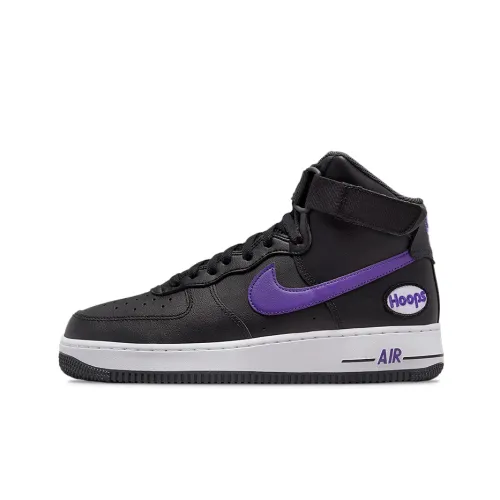 Nike Air Force 1 Устойчивые к истиранию Баланс Высокие Кроссовки для скейтбординга Мужские Черные Фиолетовые