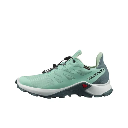 SALOMON Supercross 3 Противоскользящие устойчивые к истиранию низкий топ беговые кроссовки женские мятно-зеленый