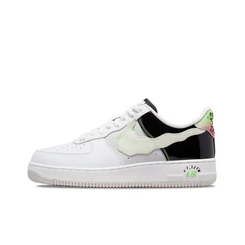 Nike Air Force 1 07 Lv8 'Призрак Swoosh' Низкие Скейтбординг Кроссовки Мужские Белый Черный