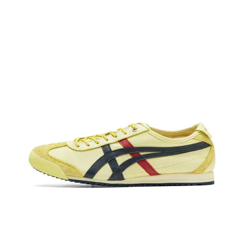 Onitsuka Tiger MEXICO 66 Износостойкий и Легкий Низкий Топ Беговые кроссовки Unisex Light Желтый