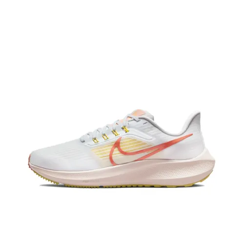 Nike Air Zoom Pegasus 39 Дышащий и Устойчивый Низкий Топ Повседневные Тренировочные Беговые Кроссовки Женские Белые Светло-Розовые