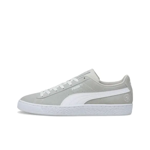 PUMA Suede Series Low Топ Скейтборд Кроссовки Унисекс Серый Белый