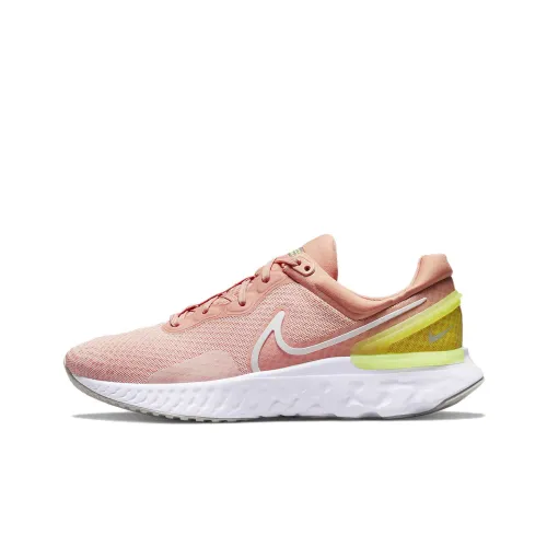 Nike React Miler 3 Амортизаторы Slip-resistant Abrasion-resistant Низкий топ Беговые кроссовки Женские Розовый