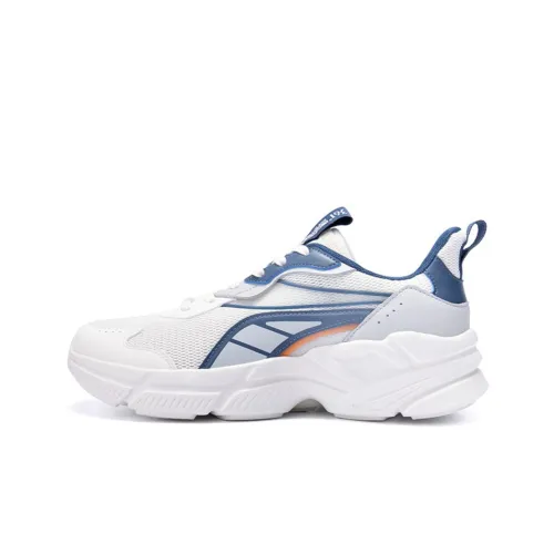 361° Дышащие Низкие Беговые Кроссовки Мужские Белые и Синие Повседневные Сетчатые