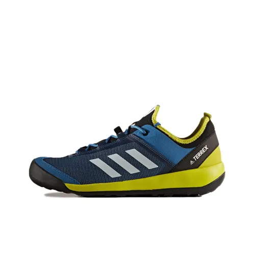 adidas Terrex Swift Solo Slip Resistant Abrasion Resistant Низкий Топ Повседневная обувь Мужская Синий Желтый