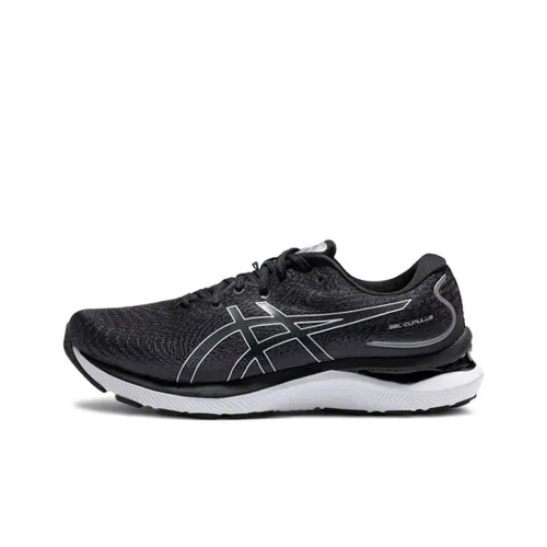 Asics Гель CUMULUS 24 Low Топ Беговые кроссовки Мужской Черный белый 4E Ширина