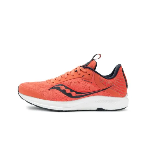 Saucony Freedom 5 Амортизаторы Shock Absorbers Противоскользящие Устойчивые к истиранию Легкие Низкий Топ Беговые кроссовки Женские Руж
