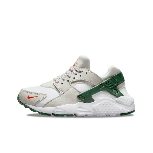 Nike Air Huarache Амортизаторы Shock противоскользящие устойчивые к истиранию низкий топ беговые кроссовки GS бежево-зеленый