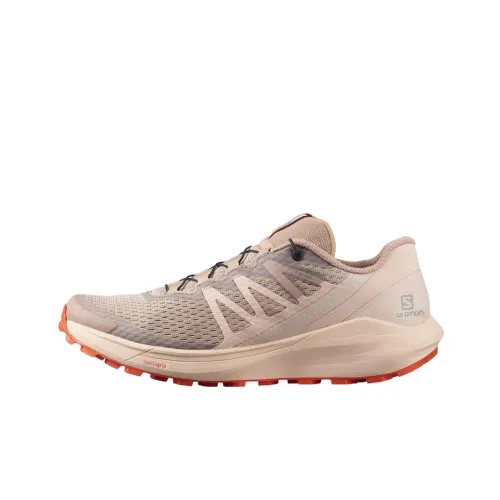 Salomon Sense Ride 4 Устойчивые к истиранию Низкие Беговые кроссовки Женские Пыльно-розовые