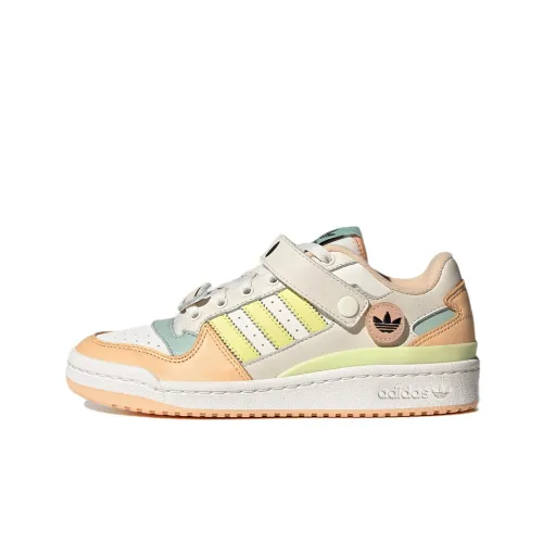 Adidas Originals FORUM Low Износостойкий и Легкий Низкий Скейтбординг Кроссовки Женские Бежевый Оранжевый Желтый