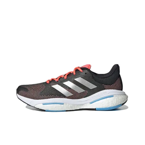 Adidas Solar Glide 5 Устойчивый к истиранию Дышащий Низкий Топ Повседневные Беговые кроссовки Мужские Черный Розовый