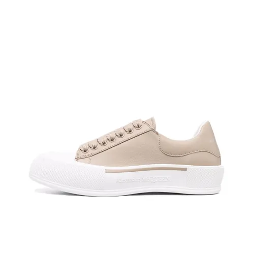 Alexander McQueen Deck Low Топ Стильные Скейтбординги Мужской Бежевый