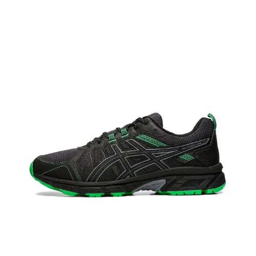 Asics Gel Venture 7 Low Топ Беговые кроссовки Мужские Черные Зеленые