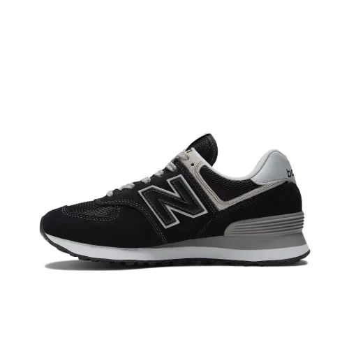 New Balance NB 574 Износостойкий и Легкий Низкий Топ Беговые кроссовки Женские Черный Серый