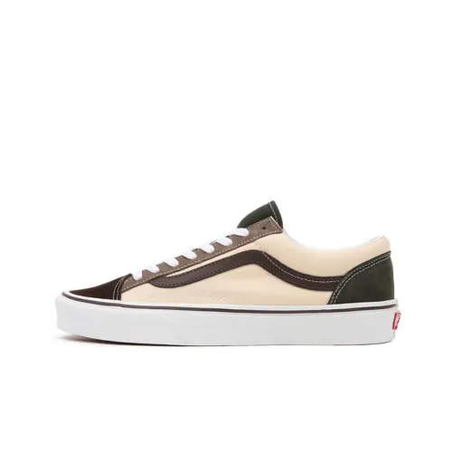 VANS Style 36 Color Block Низкие Кроссовки для Скейтбординга Унисекс Хаки Коричневый