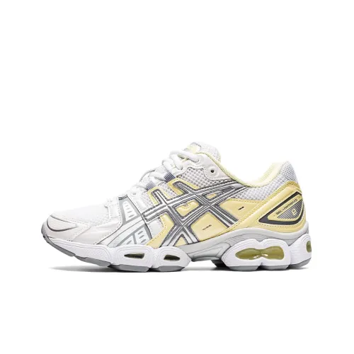 Asics Гель Nimbus 9 Low Топ Беговые кроссовки Женские Белые Серебристо-желтые