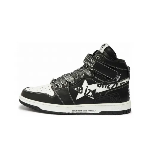 IZZUE x A BATHING APE STA MID Стильные Скейтбординги Унисекс Черный Белый