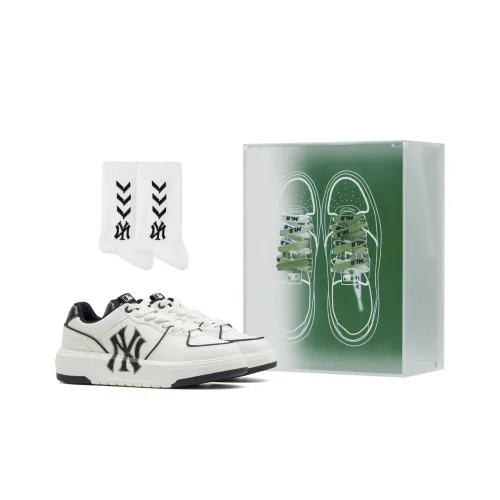 MLB Chunky Liner SNEAKER Обувь Устойчивая к истиранию Увеличивающая высоту Низкие Кроссовки для скейтбординга Унисекс Черный