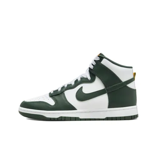 Nike Dunk High Топ Скейтборд Кроссовки Мужские Белые Зеленые