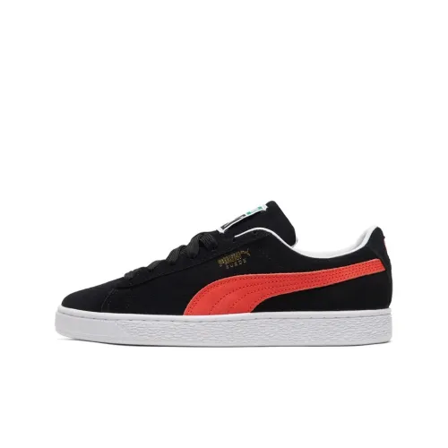 PUMA Suede Classic XXI Classic XXI Low Скейтборд Кроссовки Унисекс Черный Красный