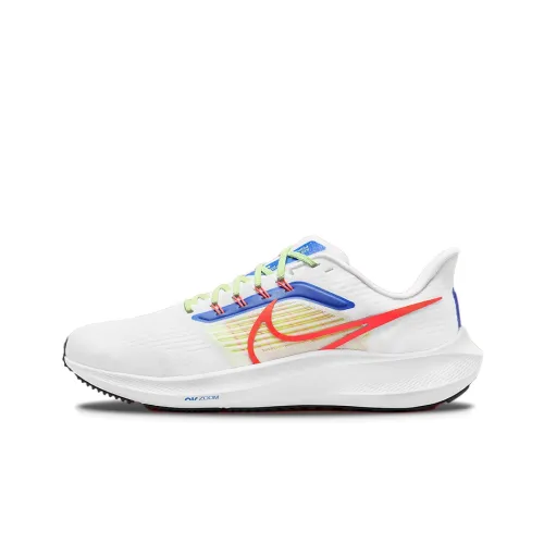 Nike Air Zoom Pegasus 39 Амортизация Устойчивый к истиранию Дышащий Низкий Топ Повседневные Тренировочные Беговые кроссовки Мужские Белые