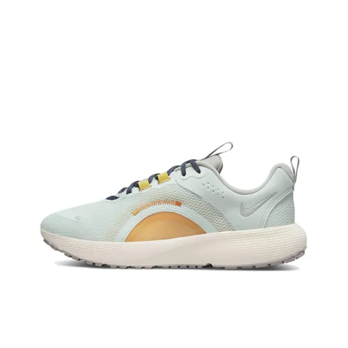 Nike React Escape Run 2 Амортизаторы Shock Absorbers Противоскользящие Устойчивые к истиранию Низкий топ Беговые кроссовки Женские Зеленый оранжевый
