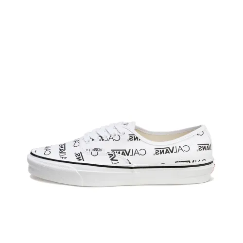 Vans Authentic Series Low Топ Скейтборд Кроссовки Унисекс Черный Белый