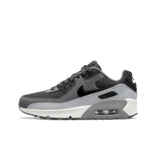 Nike Air Max 90 Low Топ Беговые кроссовки GS Серый черный