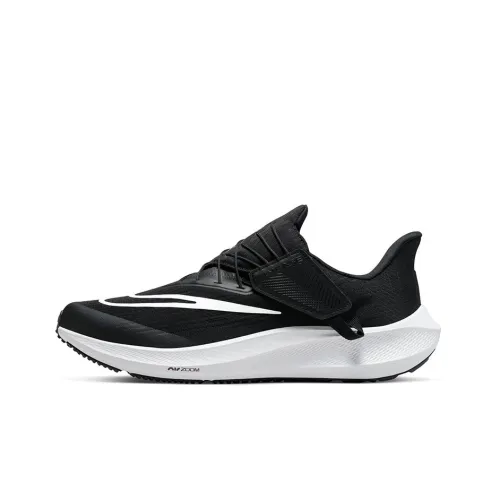 Nike Pegasus FlyEase Дышащий и Устойчивый Низкий Топ Марафон Беговые кроссовки Мужской Черный Белый