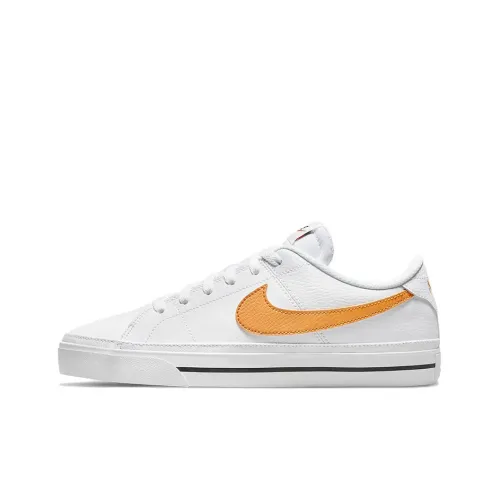 Nike Court Legacy Slip Resistant Abrasion Resistant Легкий Низкий Топ Скейтборд Кроссовки Мужские Белый Оранжевый