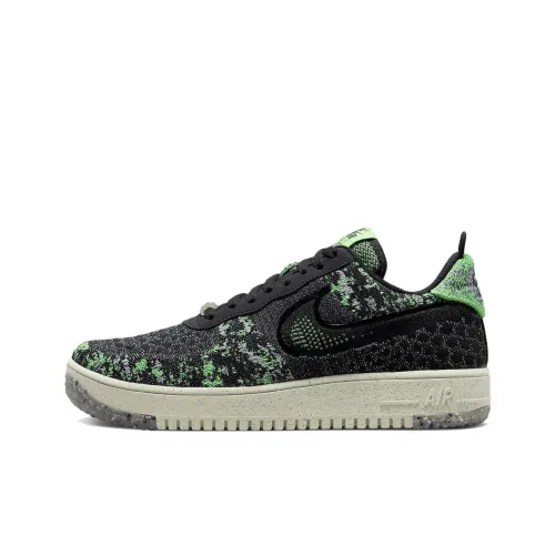 Nike Air Force 1 Crater Flyknit Износостойкий и Легкий Низкий Топ Скейтборд Кроссовки Мужские Черные Зеленые