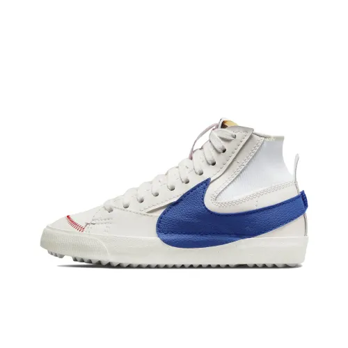Nike Blazer 77 Jumbo Износостойкий и Легкий MID Скейтбординг Кроссовки Мужские Бежевый Белый Синий
