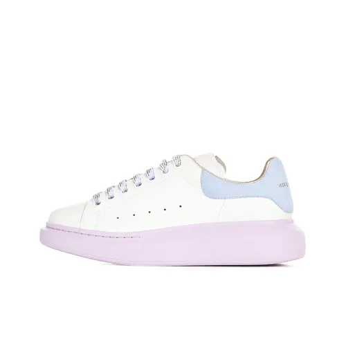 Alexander McQueen Oversized Sneaker Low Топ Стильные Скейтбординги Женские Белые Розовые Синие