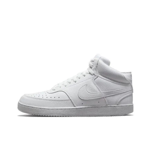 nike Court Vision Mid Next Nature Slip Resistant Abrasion Resistant Легкий MID Скейтбординг Кроссовки Мужской Белый