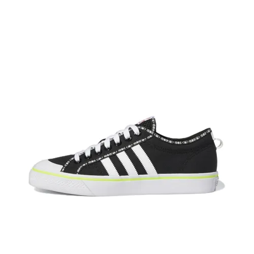 Adidas Originals NIZZA Износостойкие и Легкие Скейтборд Кроссовки Унисекс Черно-белые