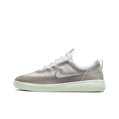 Nike SB Nyjah Free 2 Износостойкий Легкий Низкий Топ Скейтборд Кроссовки Мужские Белый Коричневый