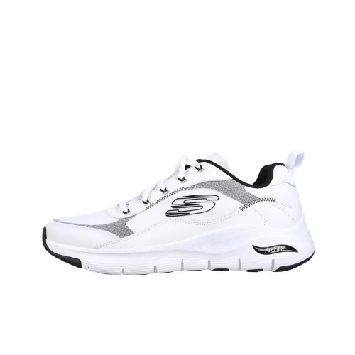 Skechers Arch Fit Series Низкие Беговые Кроссовки Мужские Белые Черные