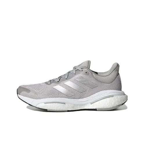 Adidas Solar Glide 5 Slip-Resistant Abrasion-Resistant Lightweight Low-Top Running Shoes Women's Gray Silver Adidas Solar Glide 5 Противоскользящие Износостойкие Легкие Низкие Беговые Кроссовки Женские Серый Серебряный