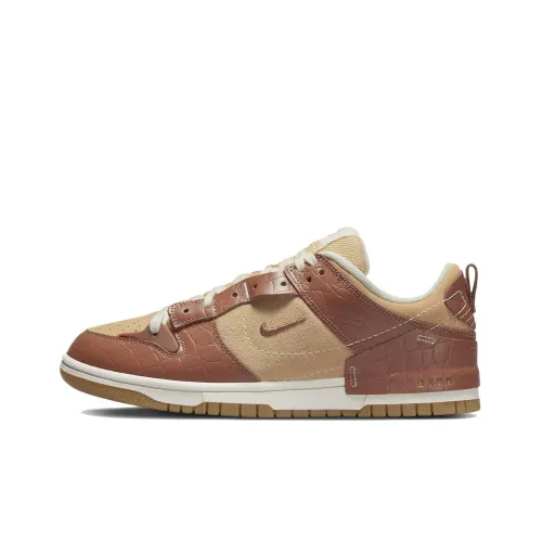 Nike Dunk Disrupt 2 'Коричневый Croc' Slip-resistant Abrasion-resistant Lightweight Low Top Skateboard Shoes Women's Brown