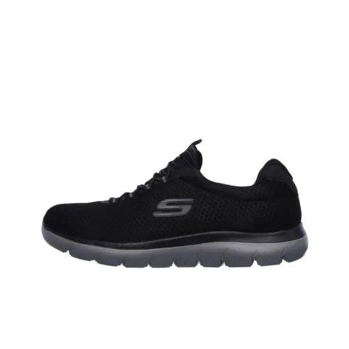 Skechers Summits Амортизация Износостойкий Низкий Топ Повседневная Обувь Мужская Черная